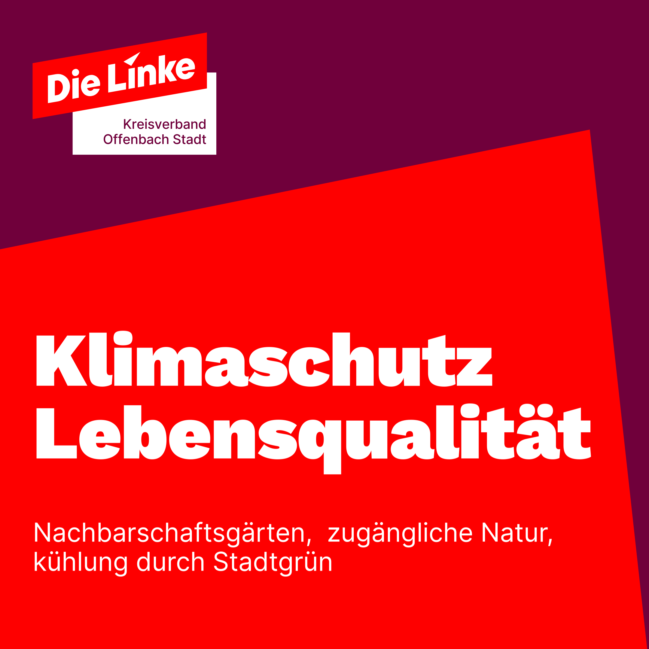 Klimeschutz und Lebensqualität